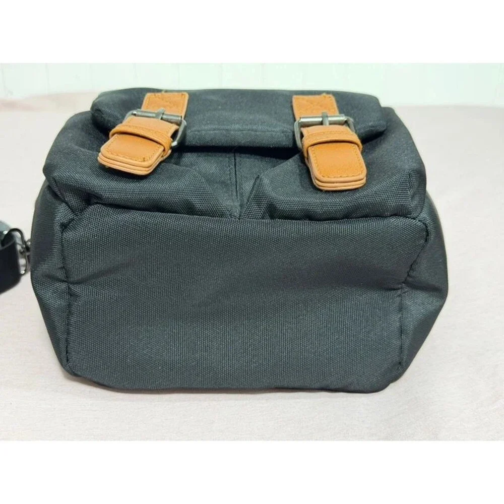 LTGEM Waterproof DSLR Camera Bag Shoulder Crossbody Black Tan Padded
